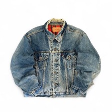 Vintage 80's Levi's Type 3 Sherpa Lined Denim Trucker Jacket Size Medium