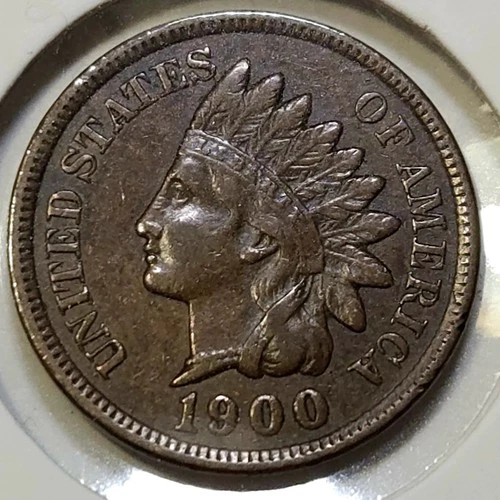 1900 Indian Head Cent - XF- Near 3 Diamonds