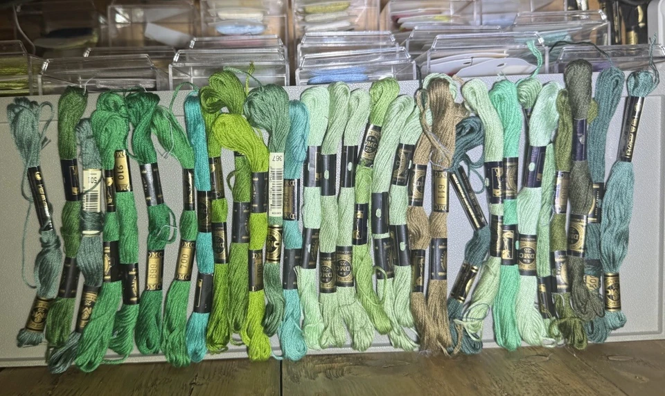 MEGA Lot DMC Embroidery Thread Floss Skeins Organizer Needles Hoop Bobbins LOOK - Image 2 of 4