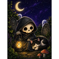 Halloween Ghost 5D Diamond Painting Kit 12 x 16 Inch DIY Craft Home Wall Decor