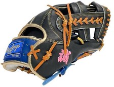 Rawlings Custom Order Glove MK Player Model Black Blue Leather Size 28cm