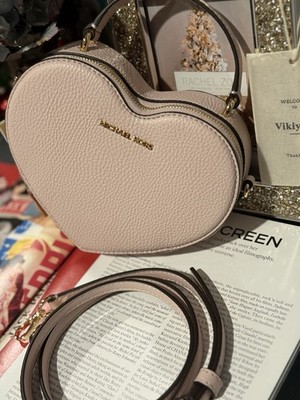 NWT Michael kors Jet Set Small Heart Crossbody Bag powder blush | eBay