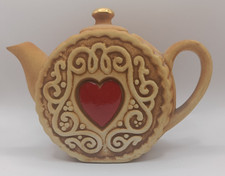 Paul Cardew Design Jam Heart Biscuit Teapot CD 2000 Collectable VGC
