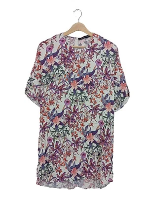 ZARA Schlauchkleid Damen Kleid Gr. DE 38 pink-grün-weiß Casual-Look - Bild 1 von 4