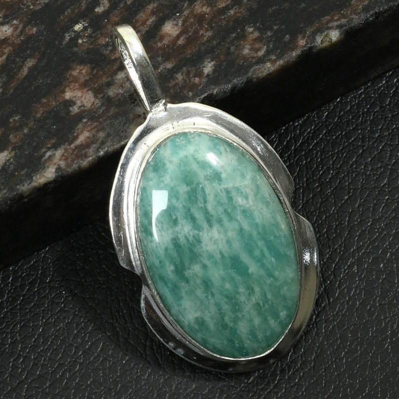 Amazonite Gemstone Ethnic Handmade High Finish Pendant Jewelry 1.92" AP-28623