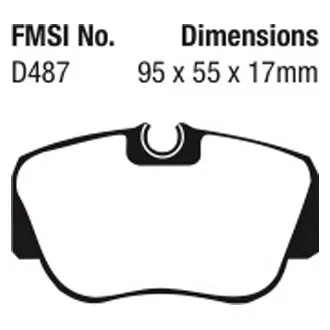 For Mercedes-Benz 190E 1990-1993 EBC UD487 Ultimax2 Replacement Front Brake Pads - Imagem 2 de 4