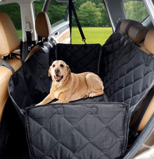 Dog Car Back Seat Cover Waterproof Nonslip Hammock w/ Side Flaps for SUV Truck
