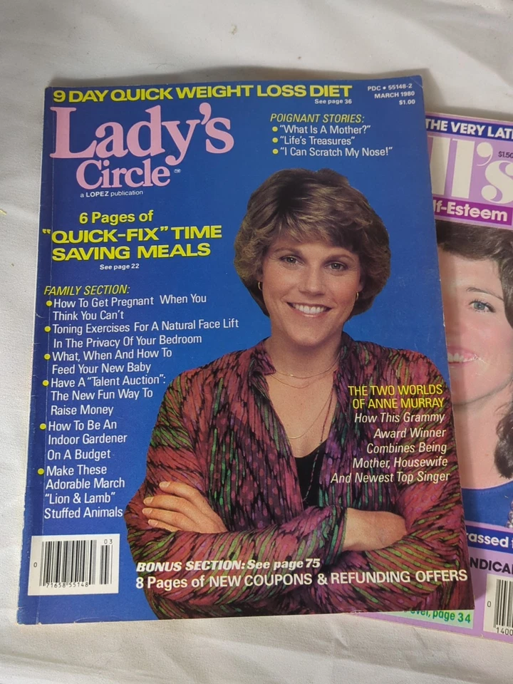 VTG 1980's Magazine Lot Of 3 Women's Health Lady's Choice McCall's Anne Murray Foto 3 de 4