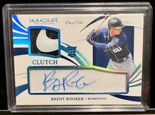 2021 Panini Immaculate Collection - Clutch Brent Rooker 1/1 Patch Auto Swoosh