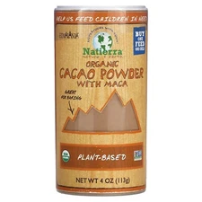 Natierra  Organic Cacao Powder with Maca Shaker | Non-Gmo Superfood 4 Ounce