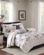 Madison Park Luna 6-Pc. Quilt Set, King/California King Taupe, NWT