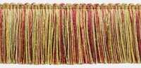"DÉCopro Quastenband Saumband Bordeaux Camel Gold HellgrüN 3\" [1 Yard]"