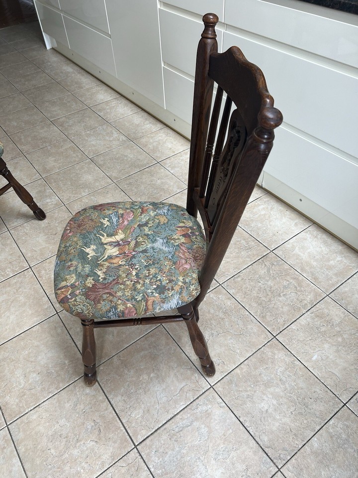 Dark Solid Wood Dining Table With 8 Chairs eBay