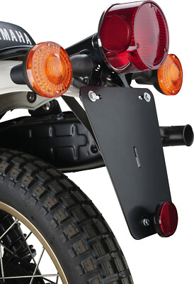 XT500 Nummernschildunterlage OEM-Style für Euro-Kennzeichen 3mm Alu schwarz