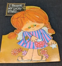 VTG AMERICAN GREETINGS MOTHER'S LITTLE ANGELS MOTHER'S DAY CARD DIE CUT EMBOSSED