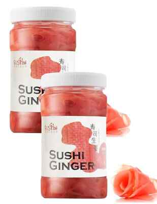 Fusion Select 2 Packs Sushi Ginger (12oz) Natural Sliced Gari, Pickled Ginger fo