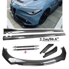 For Alfa Romeo Giulia Carbon Fiber Front Bumper Lip Spoiler Side Skirt Body Kits For Alfa Romeo Giulia Carbon Fiber Front Bumper Lip Spoiler Side Skirt Body Kits