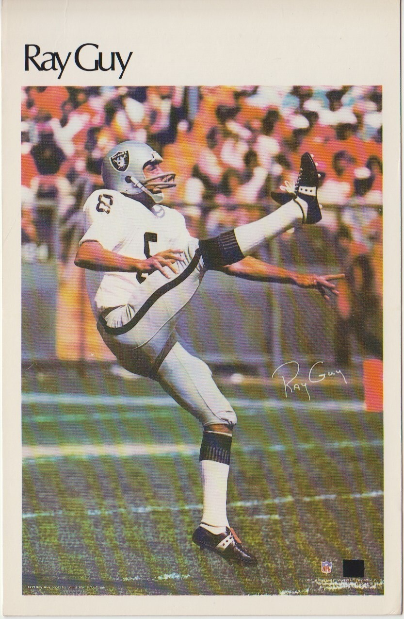 Ray Guy, 1981 Marketcom Mini Posters #35, 6x9, Oakland Raiders, HOF
