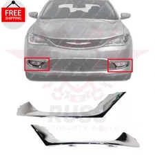 New Front Bumper Chrome Moldings Trim Left & Right Fits 2015-2017 Chrysler 200