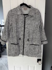 Chico's Black White Dot Jacket Chico's Sz 2 Large 12