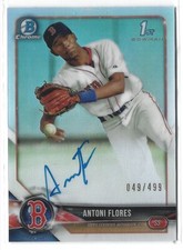 2018 Bowman Chrome Refractor Auto /499 Antoni Flores #BCPA-AF SP | Red Sox