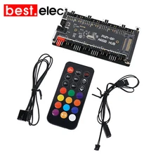 8 RGB / ARGB Strip Fan Controller Hub Splitter for Desktop Computer PC AURA SYcq