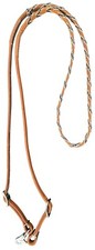 Showman 8' Argentina Leather Cheetah Print Laced Contest Reins