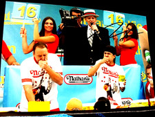 Matt Stone Signed Autograph 4x6 photo-Hot Dog Eating contest-Joey Chestnut-Coney
