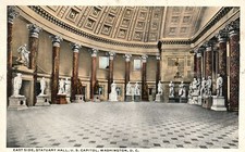 View East Side Statuary Hall U.S. Capitol Washington DC Vintage Postcard