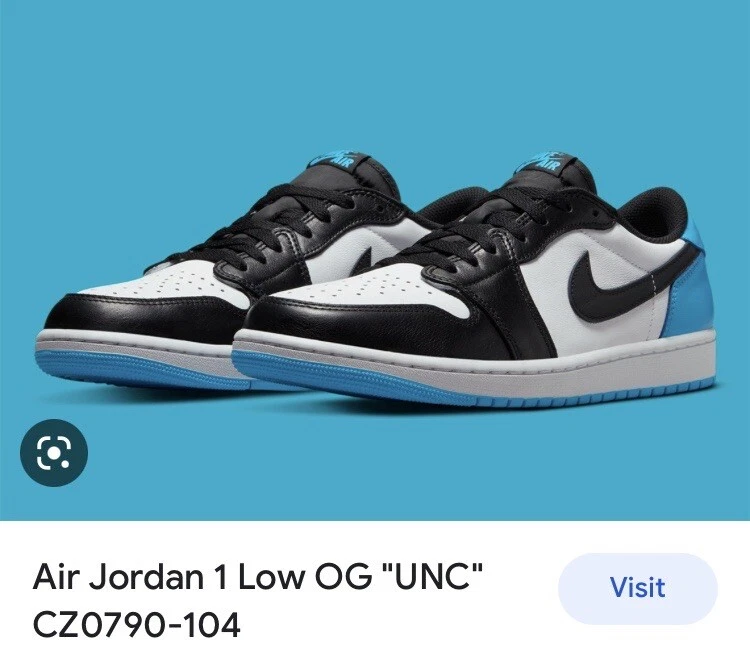 Jordan 1 Retro Low OG UNC Dark Powder Blue for sale | eBay