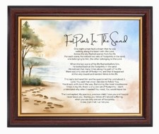 FOOTPRINTS IN THE SAND - IT WAS THEN THAT I CARRIED YOU - FRAMED PRINT - 163R