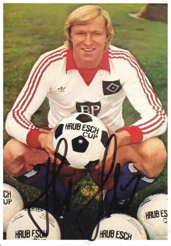 Horst HRUBESCH - campione europeo di calcio 1980, giocatore nazionale DFB, HSV, originale - Foto 1 di 2