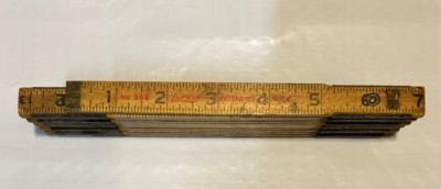 Vintage Lufkin X46 Extension Rule Folding Wood Ruler 72'' Made In USA