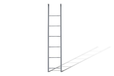 Window Well Supply Heavy-Duty Steel Window Well Ladder (6-Rung, Grey)