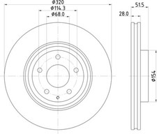 2x Mintex Brake Discs Front fits Mazda CX-5 2.2 D AWD CX-9 2.5 T Mazda6 320mm