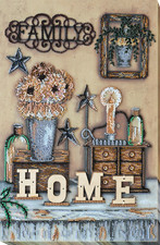 Cozy Family relations Bead Embroidery Kit   DIY Beaded Home Decor Wall Art