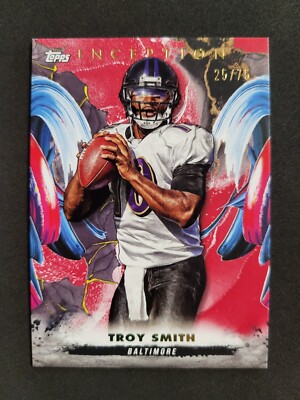 2024 Topps Inception Football, Troy Smith, Red /75, Baltimore Ravens, NFL, # 7