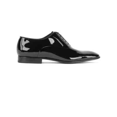 NIB Hugo Boss Patent Leather Oxford Black Evening Shoes Size  display picture 1