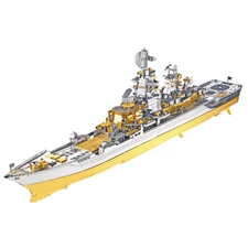 3D Metal Puzzle Battlecruiser Assemble DIY Jigsaw Toy Model Kits Adults Kids