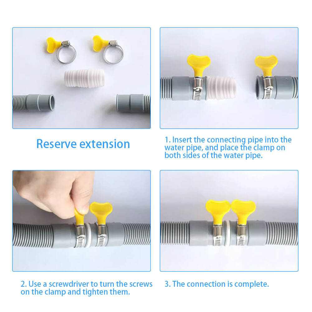 12pcs Home Hose Connector Leak Proof Adapter Safety With Clamp Useful