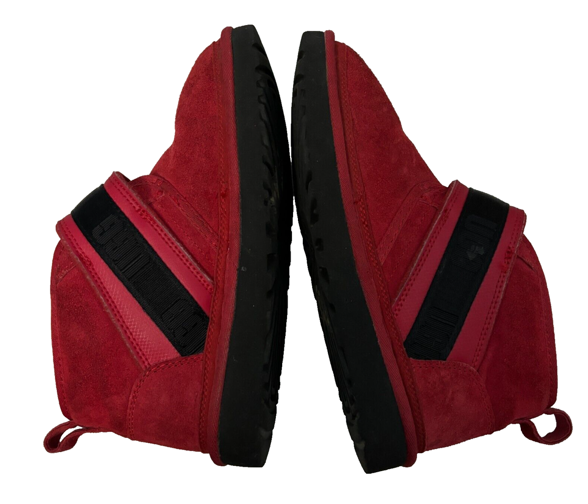 UGG Neumel Snapback Red Suede Low Chukka Boots Mens 1118570 Shearling Lined New Men main image 4