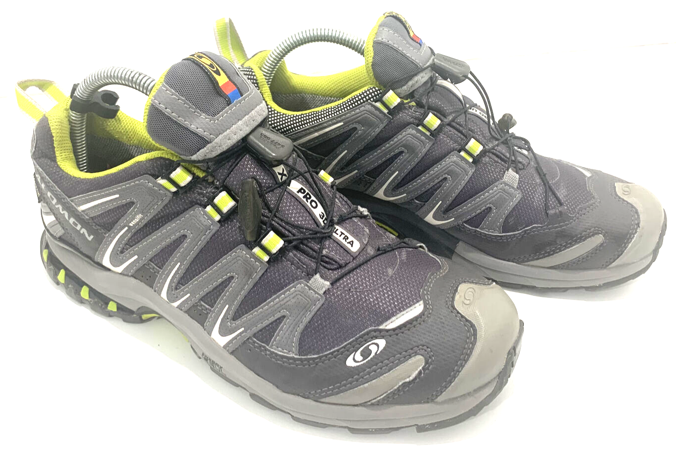 Scarpa da trail running Salomon XA Pro 3D V9 Flint Stone geco verde nero.