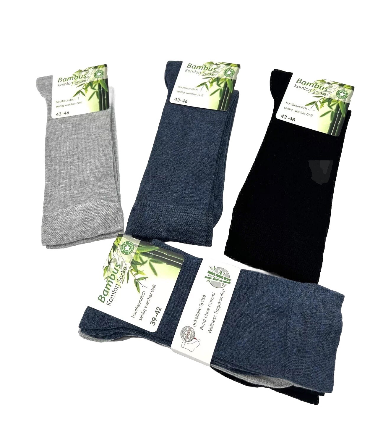 Calcetines de bambú para diabéticos calcetines de salud calcetines sin goma OEKO-TEX