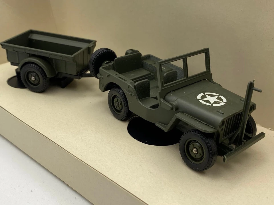 Solido Jeep Militare USA WWII + Rimorchio Ref 6105 Veicolo Esercito USA - Immagine 4 di 4