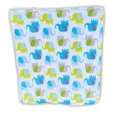 Blankets Beyond Elephants Plush Double-Sided Baby Blanket Green Blue 27x31 HTF