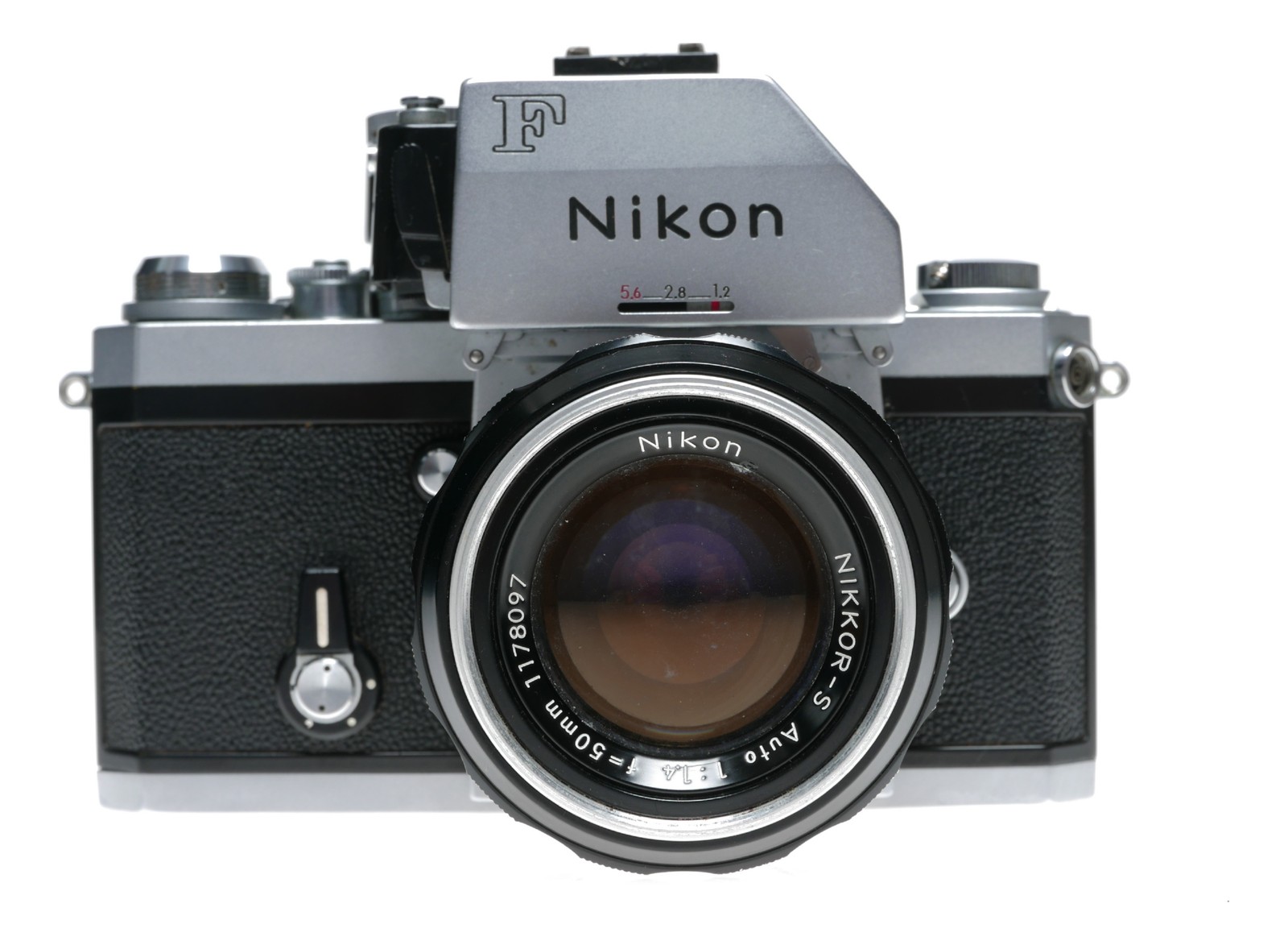Nikon F vintage SLR film camera 35mm Nikkor-S Auto 1.4/50 lens set