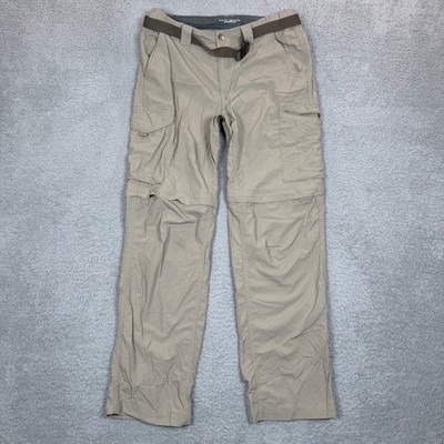 Columbia Mens Silver Ridge Convertible Cargo Pants 30x30 Tan Hiking Outdoor
