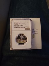 2021 Silver Proof 50p coin "Winnie the Pooh" NGC Graded PF69 with Case & COA