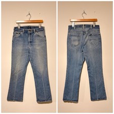 70s vintage Lee 200 flare jeans boot cut denim pants talon zipper size 32 541569