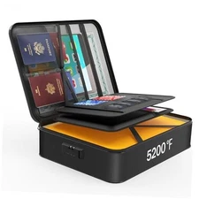  Document Organizer with 5200℉ Heat Insulated,Waterproof and Black 5200℉ Medium